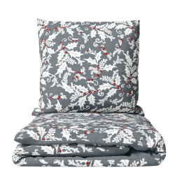 HOME ELEMENTS Povlečení mikroflanel Šedá cesmína