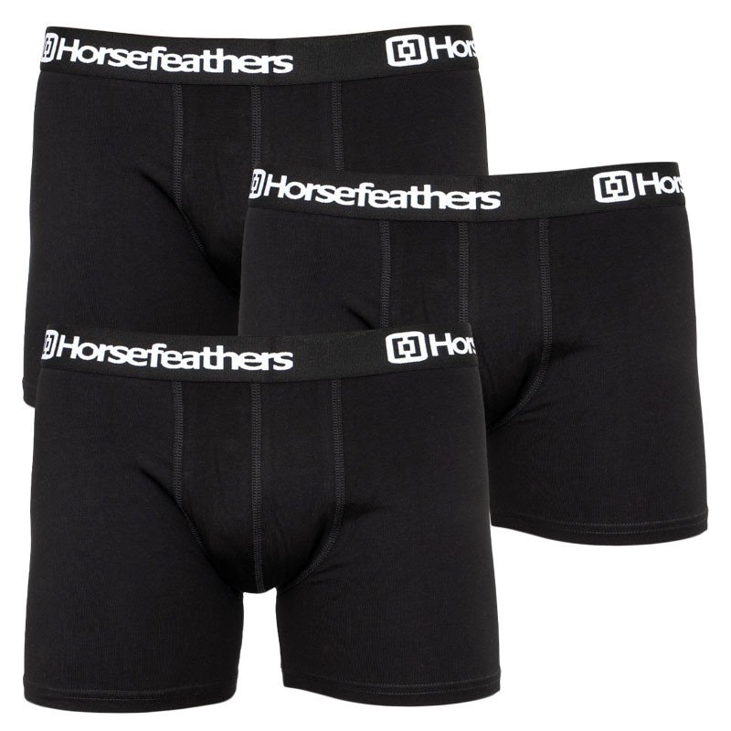 Horsefeathers 3PACK pánské boxerky černé (AM067A) M
