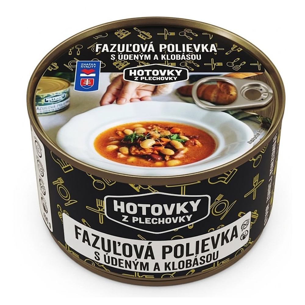 HOTOVKY Z PLECHOVKY Fazolová polévka s uzeným masem a klobásou 4 porce