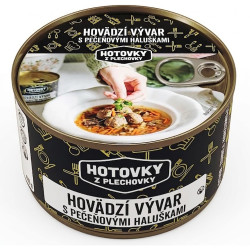 HOTOVKY Z PLECHOVKY Hovězí vývar s játrovými knedlíčky 4 porce