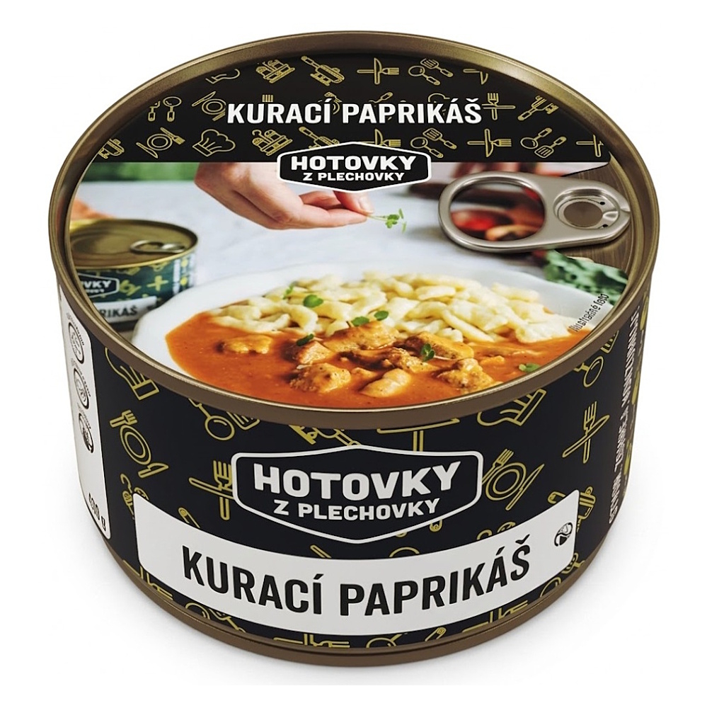HOTOVKY Z PLECHOVKY Kuře na paprice 3 porce