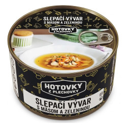 HOTOVKY Z PLECHOVKY Slepičí vývar s masem a zeleninou 4 porce