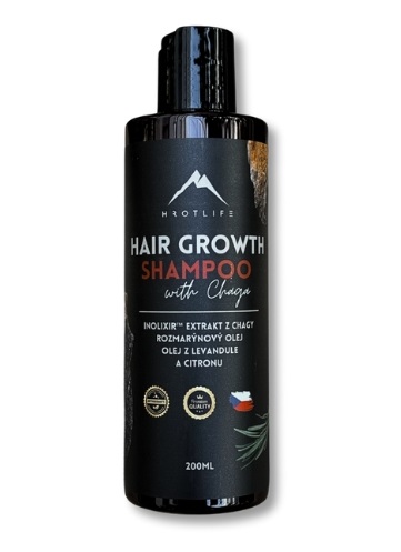 Hrotlife Šampon s výtažkem z Chagy na podporu růstu vlasů 200 ml