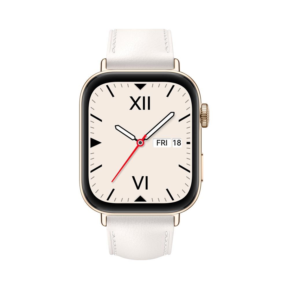 Huawei Watch Fit 3 Leather chytré hodinky pearl white