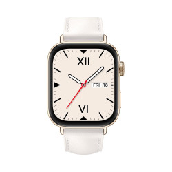 Huawei Watch Fit 3 Leather chytré hodinky pearl white
