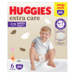 HUGGIES Dětské plenky Extra Care Pants 6 BOX 15-25 kg 60 kusů