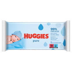 HUGGIES Dětské vhčené ubrousky Pure Single 56 kusů