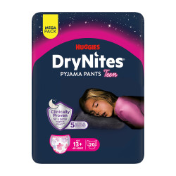 Huggies DryNites Natahovací kalhotky pro dívky 13+ let 48–⁠⁠⁠⁠⁠⁠60 kg 20 ks