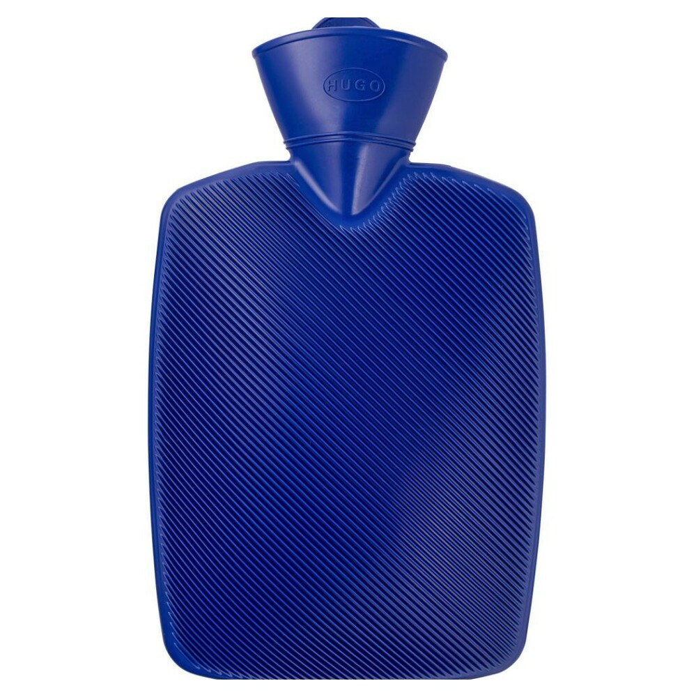 HUGO FROSCH Classic termofor s vysokým drážkováním a zvýšenou tepelnou izolací modrý 1,8 l