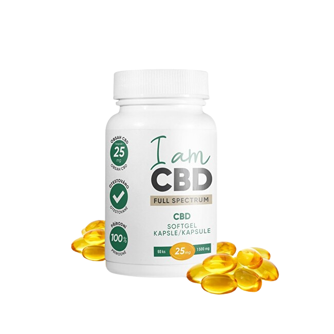 I AM CBD Full Spectrum CBD kapsle 1 500 mg, 60 kapslí