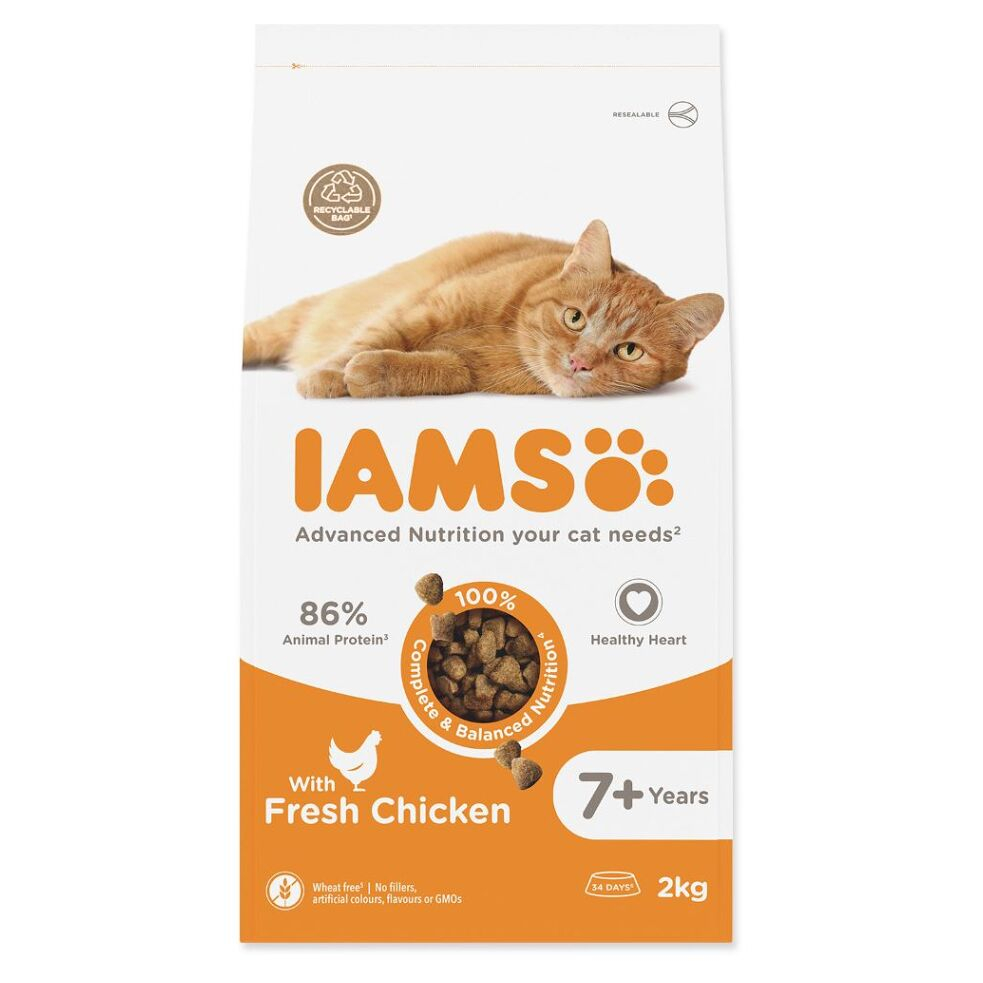 IAMS Cat Senior Chicken granule pro kočky, Hmotnost balení (g): 10 kg
