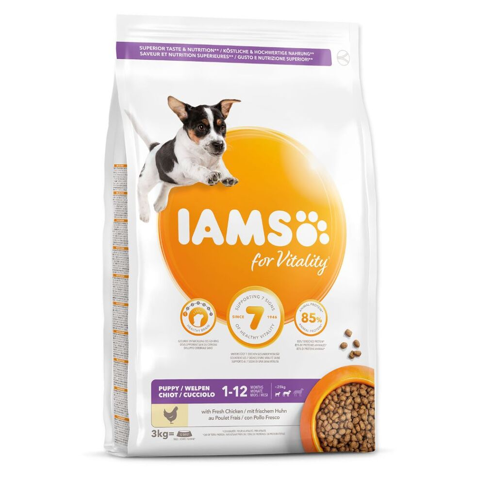 IAMS Dog Puppy Small & Medium Chicken granule pro psy, Hmotnost balení (g): 12 kg
