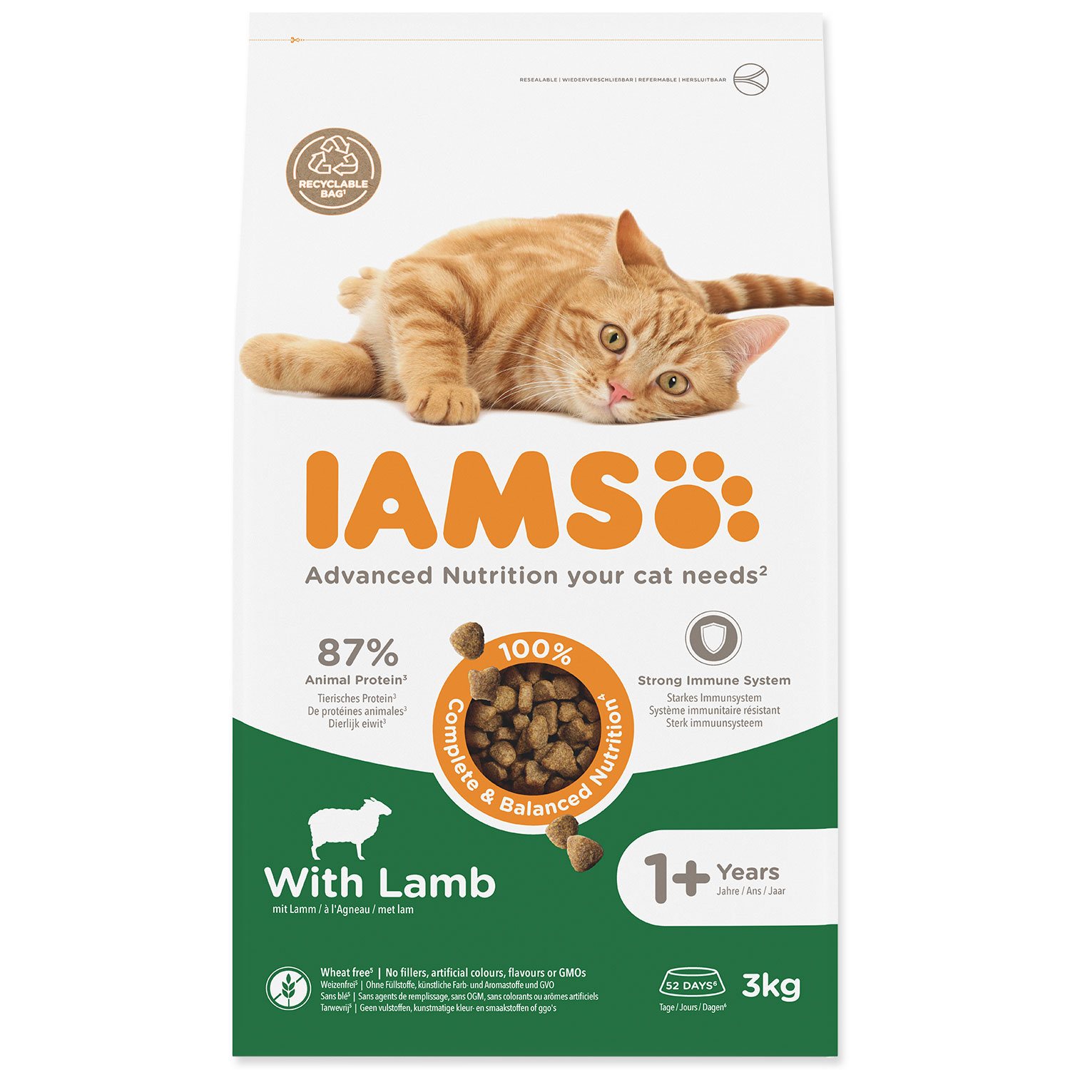 IAMS Krmivo Cat Adult Lamb 3kg