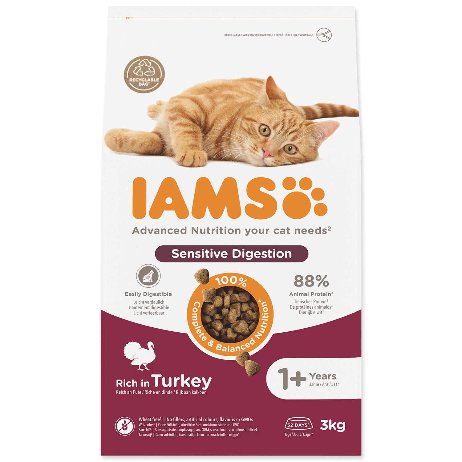 IAMS Krmivo Cat Adult Turkey 3kg