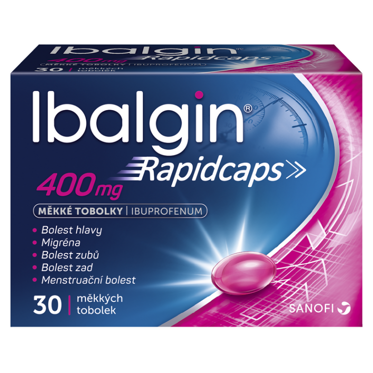 IBALGIN Rapidcaps 400 mg 30 měkkých tobolek