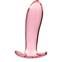 IBIZA Skleněný anální kolík Borosilicate Nebula 12 cm, růžový