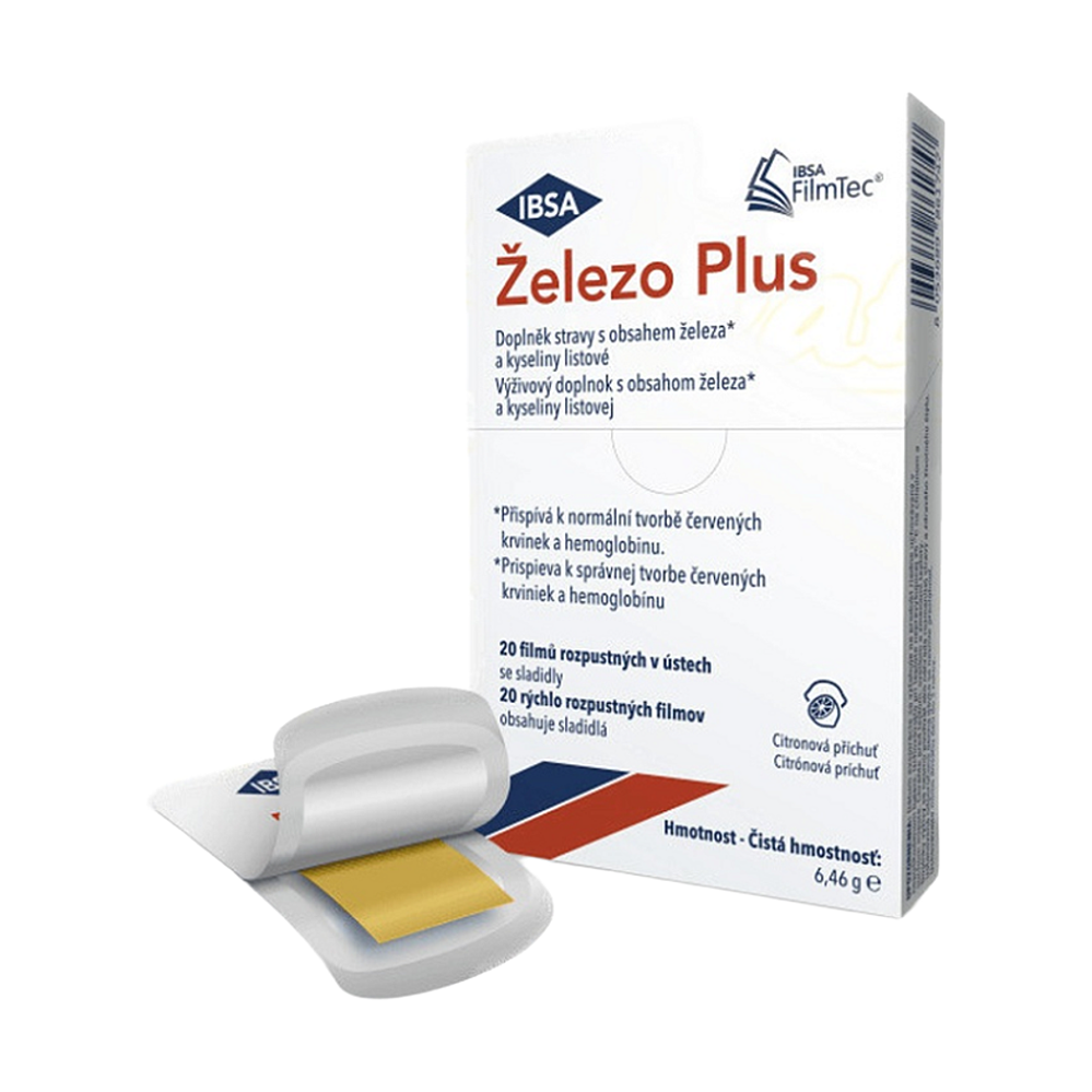 IBSA Železo Plus 20 filmů rozpustných v ústech