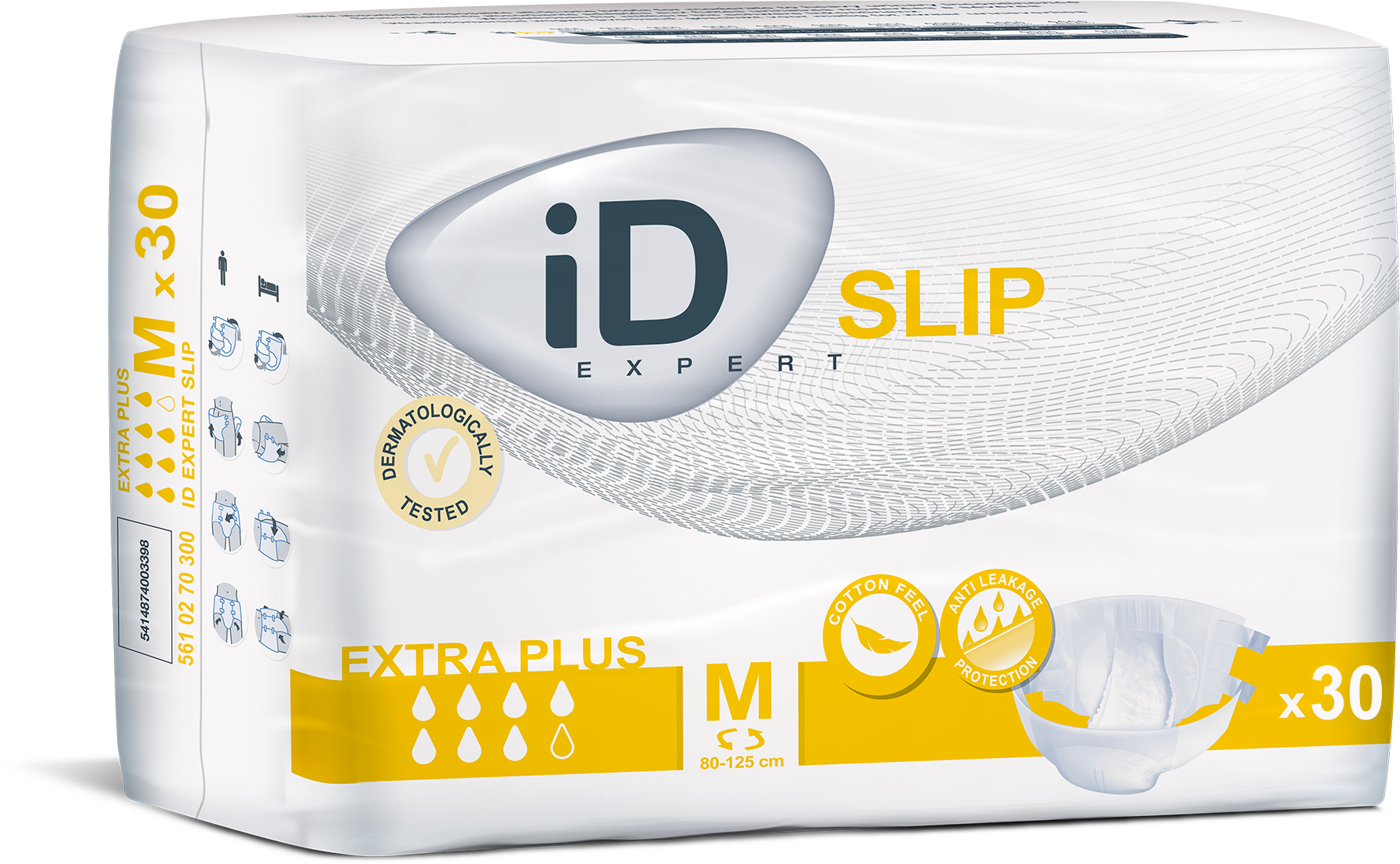iD Slip Medium Extra Plus plenkové kalhotky s lepítky 30 ks