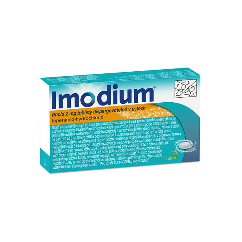 IMODIUM® Rapid 2 mg tablety dispergovatelné v ústech 12 ks II