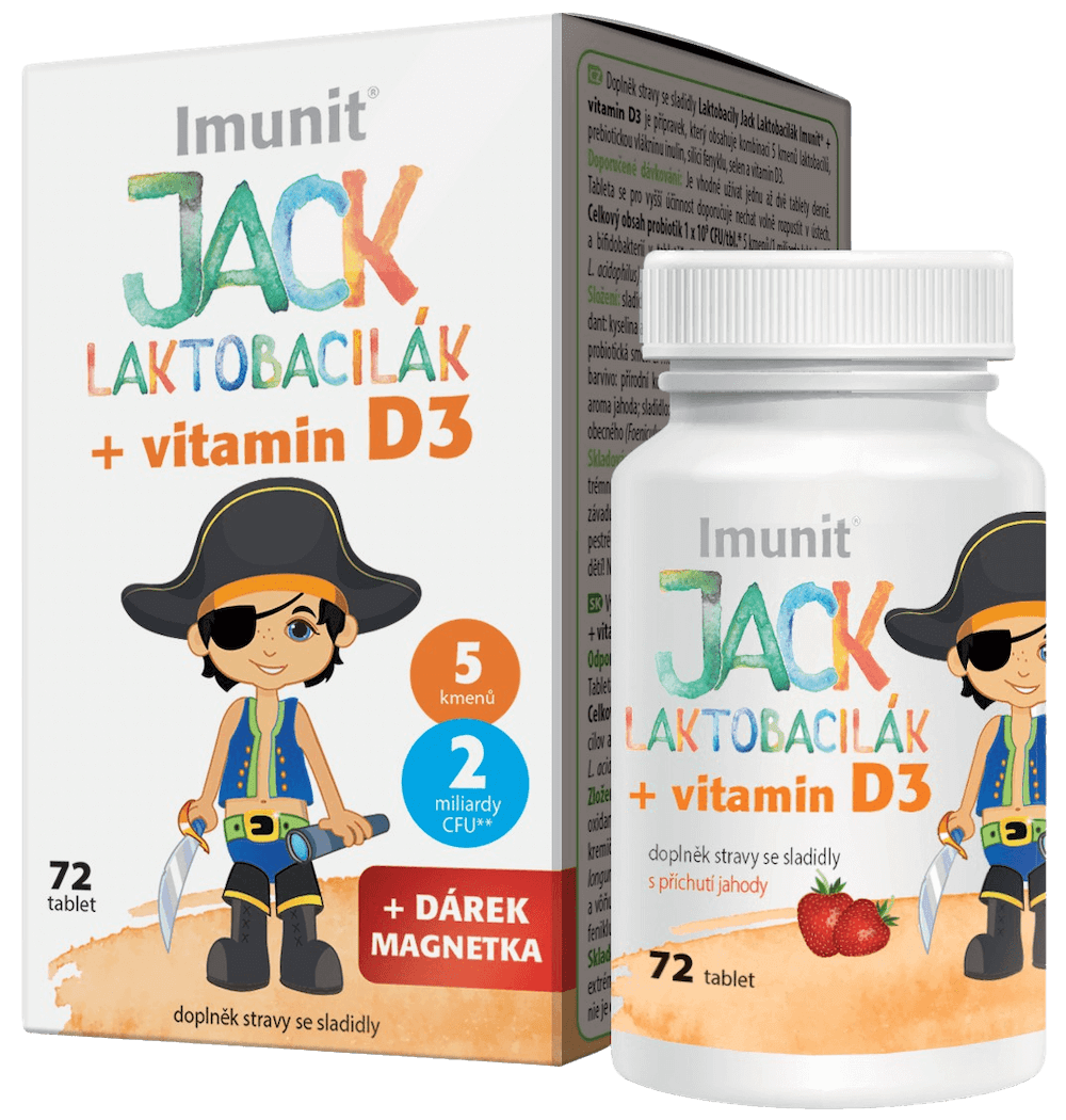 IMUNIT JACK LAKTOBACILÁK +vitamín D3 72 tablet