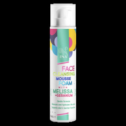 InaEssentials Přírodní čisticí pěna na obličej s Meduňkou a Gerániem 90 ml