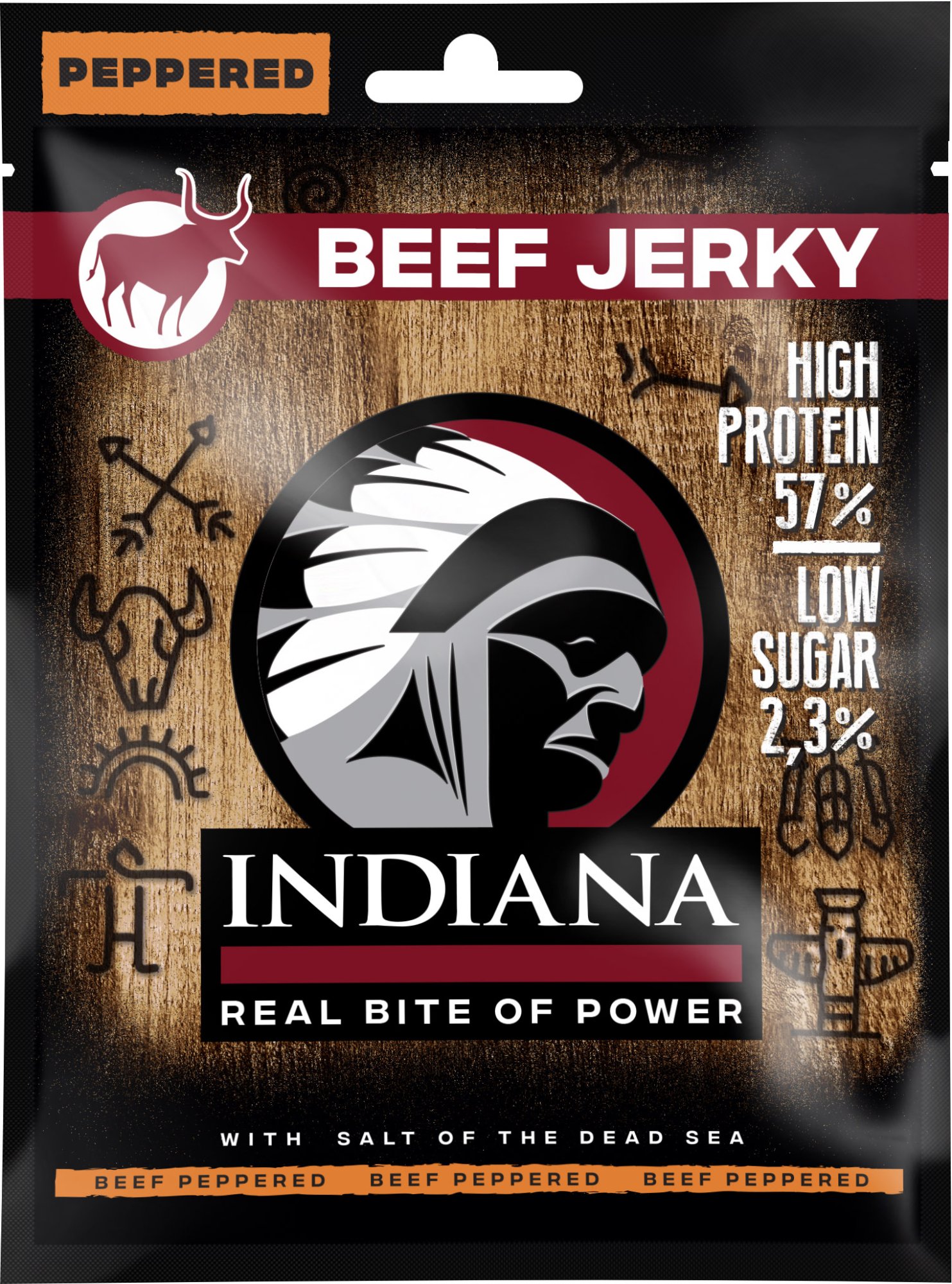 INDIANA JERKY Hovězí Peppered 25 g