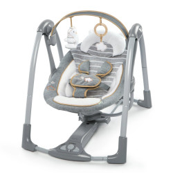 Ingenuity Houpačka konvertibilní cestovní s melodií Bella Teddy™ 0m+ do 9kg