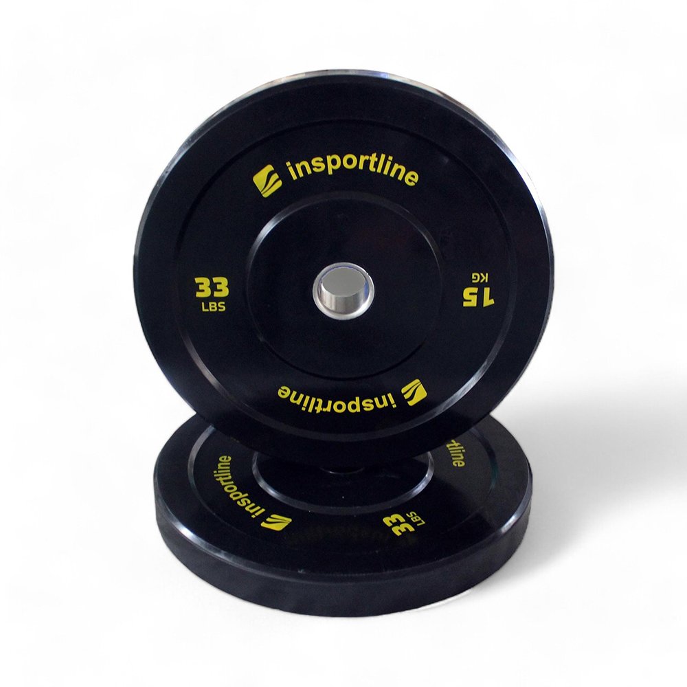 inSPORTline Gumový kotouč  Bumper Plate Lite 15 kg 50 mm
