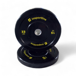 inSPORTline Gumový kotouč  Bumper Plate Lite 15 kg 50 mm