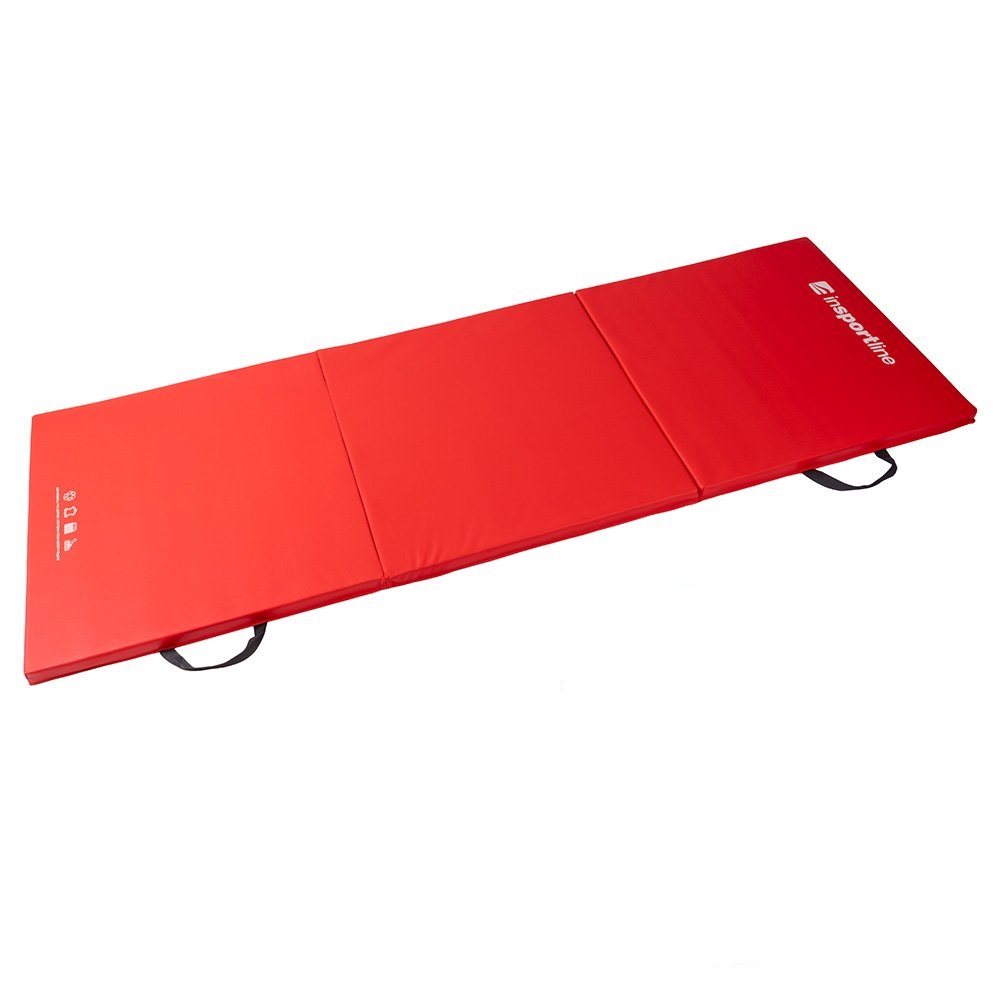 inSPORTline Skládací gymnastická žíněnka Trifold 195x90x5 cm červená