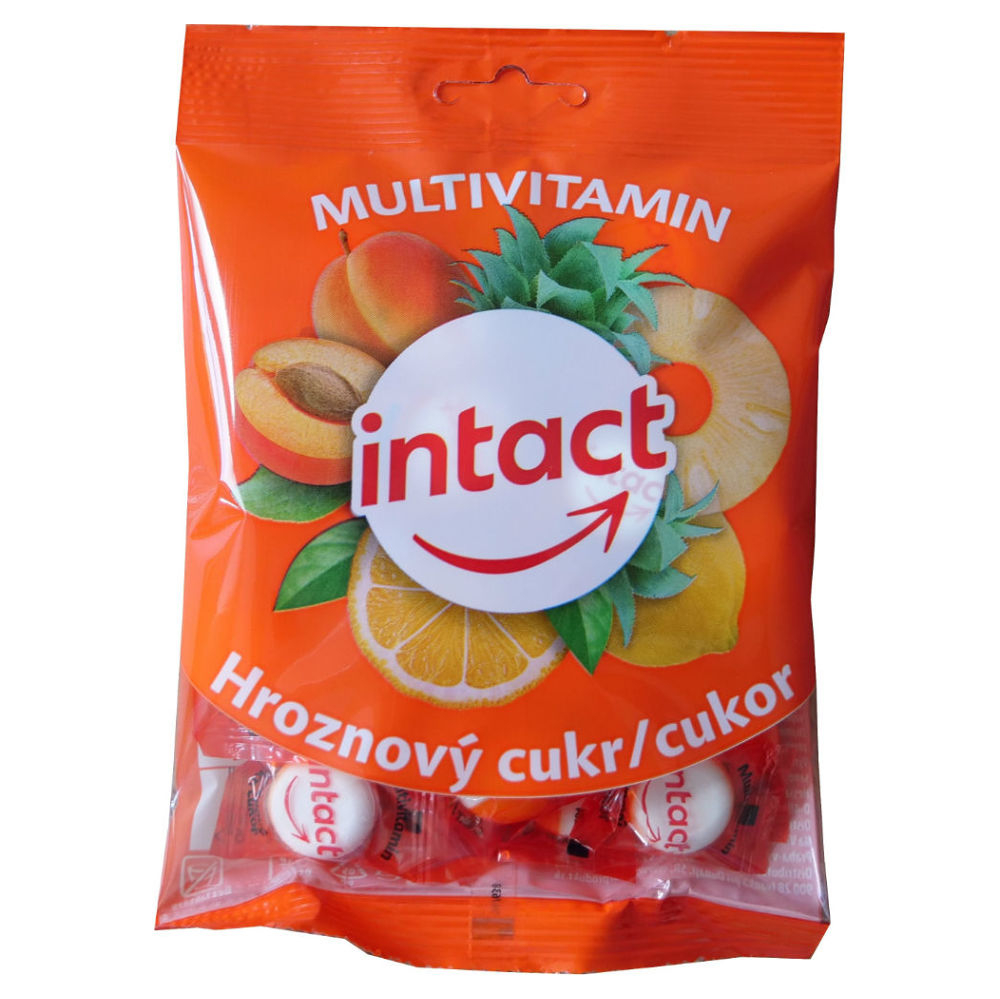 INTACT Hroznový cukr MULTIVITAMIN pastilky 75 g
