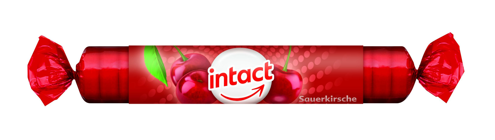 Intact Hroznový cukr s vitaminem C třešeň rolička 40 g