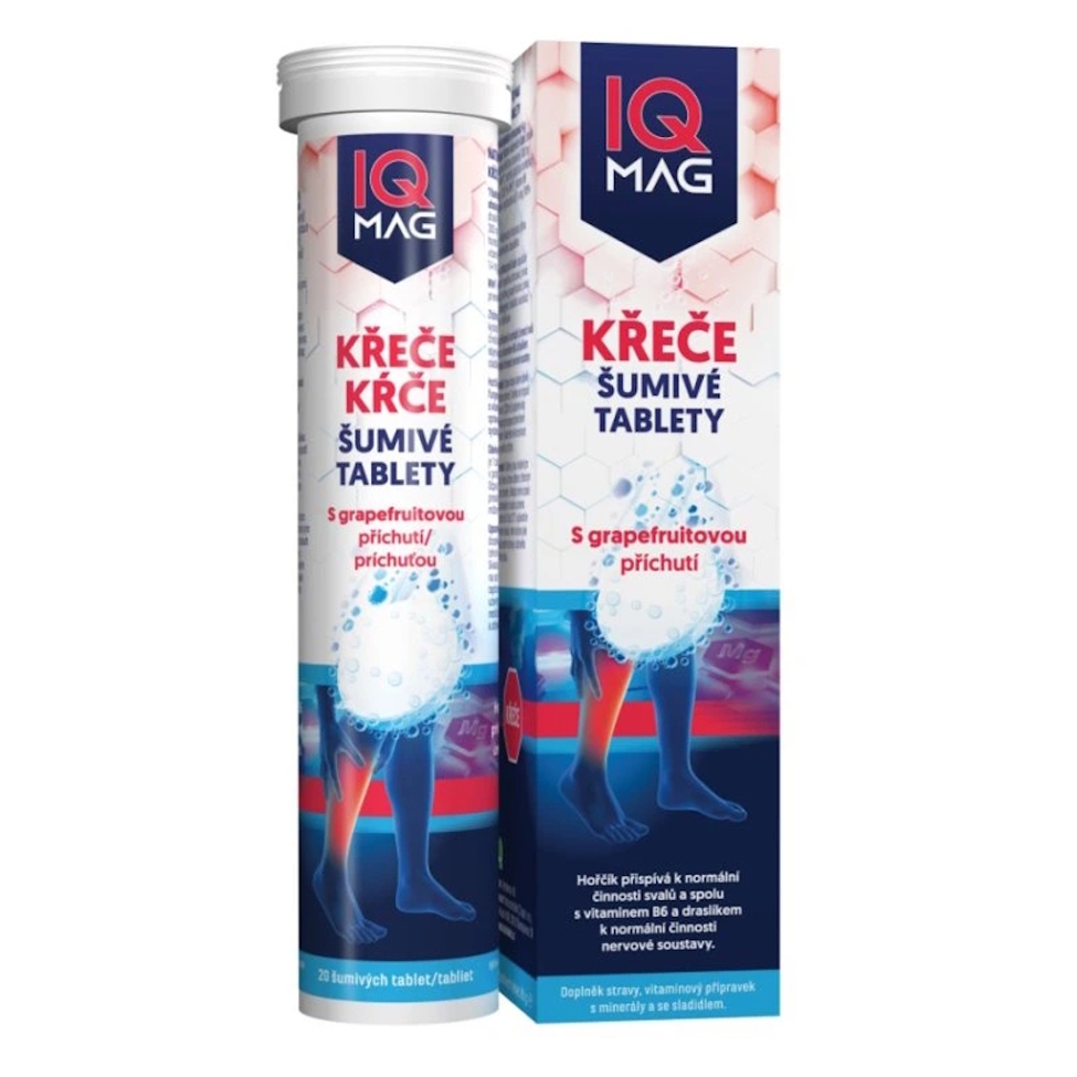 IQ MAG Křeče grapefruit 20 šumivých tablet