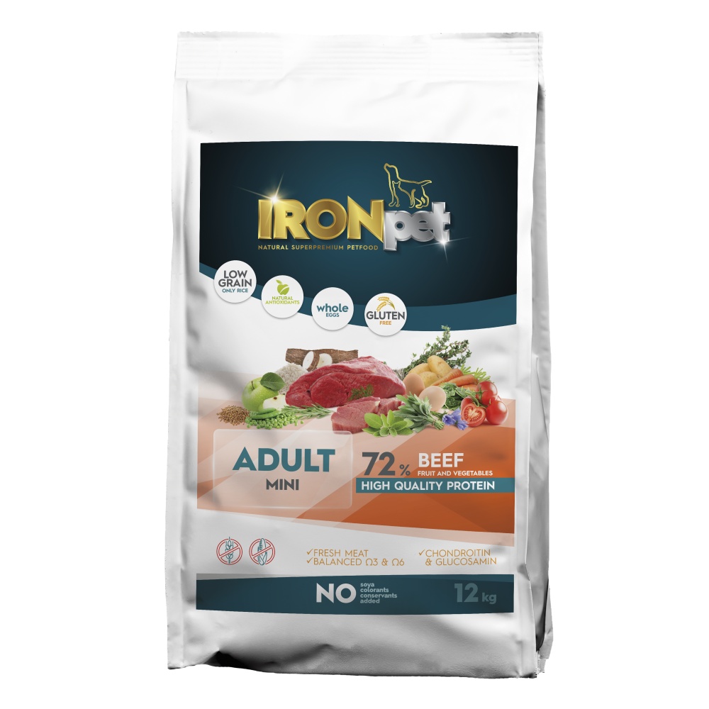 IRONpet Dog Mini Adult Beef (Hovězí) 12 kg