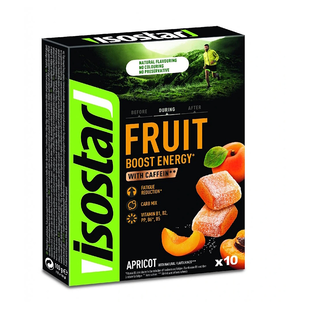 ISOSTAR Želé fruit boost coffein meruňka 10 x 10 g