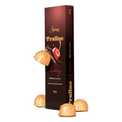ISPIRITI Praline s višní v 70% hořké čokoládě 48 g