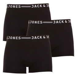 Jack and Jones 3PACK pánské boxerky černé (12081832 - black/black) XL
