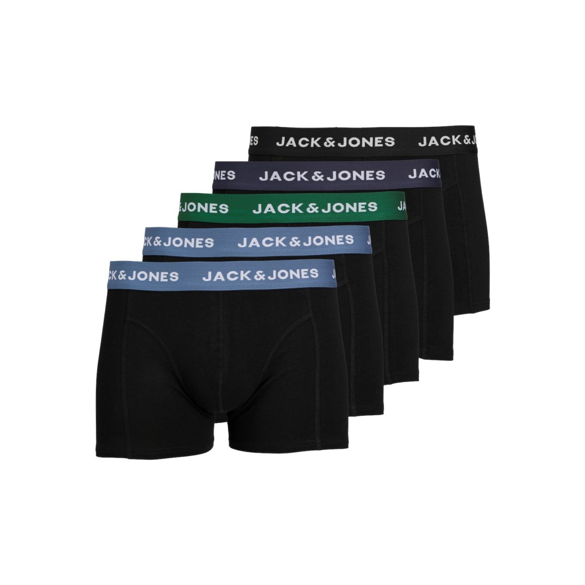 Jack and Jones 5PACK pánské boxerky černé (12254366) L