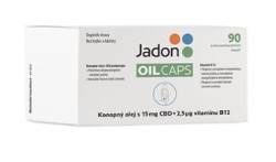 JADON Oil caps CBD s konopným olejem 15mg CBD+B12, 90 kapslí