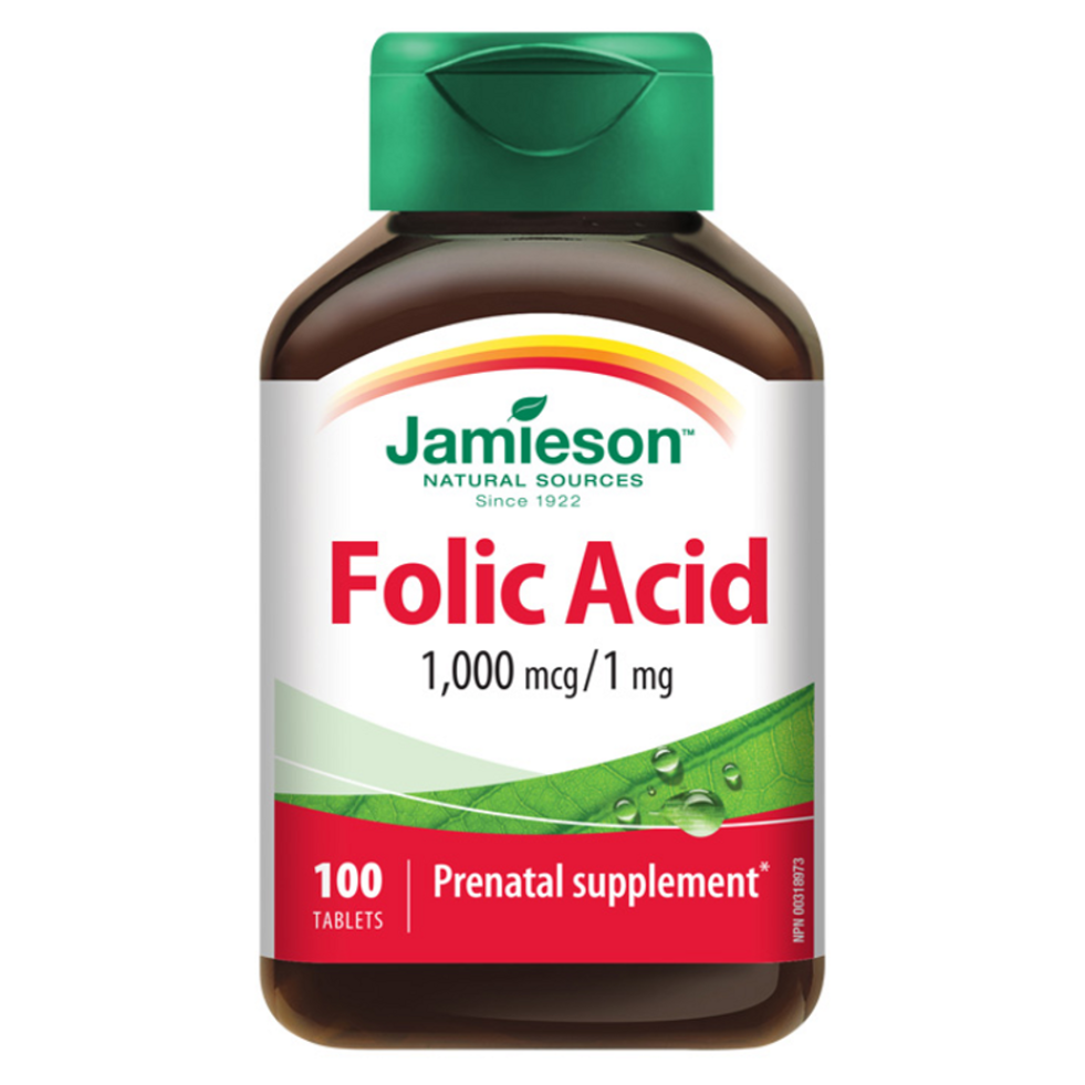 JAMIESON Kyselina listová 1000 mcg 100 tablet