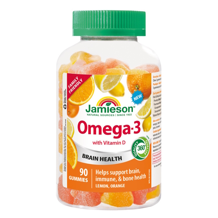 JAMIESON Omega-3 Gummies  90 želatinových pastilek