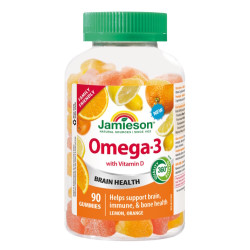 JAMIESON Omega-3 Gummies  90 želatinových pastilek