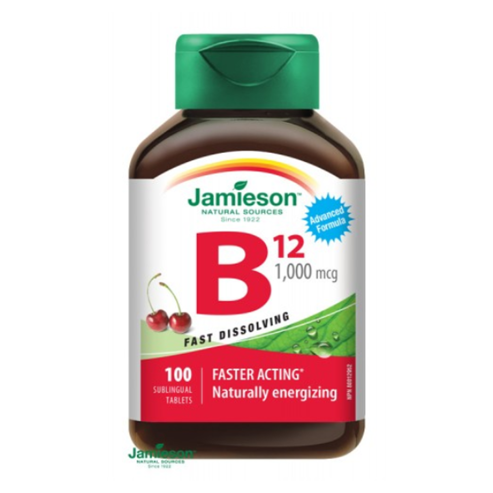 JAMIESON Vit.B12 1000mcg třešeň 100 tablet