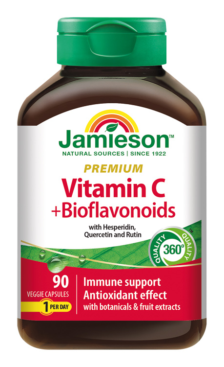 Jamieson Vitamín C PREMIUM s bioflavonoidy 600 mg 90 kapslí