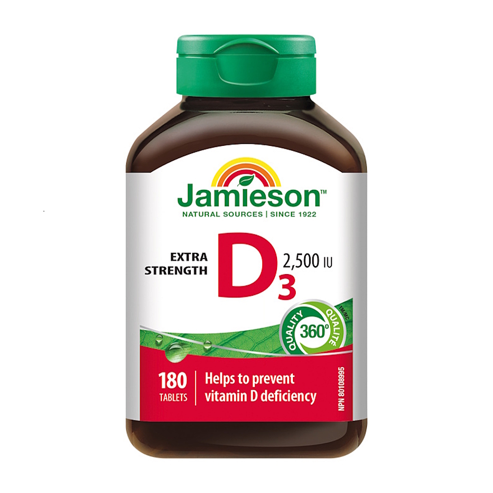 JAMIESON Vitamín D3 2500 IU 180 tablet