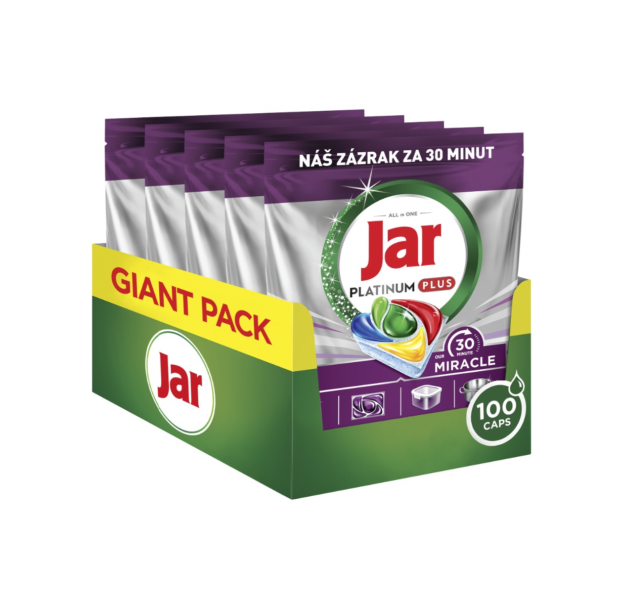 Jar Platinum Plus 30 Minute Miracle kapsle do myčky 100 ks