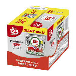 JAR Tablety do myčky Platinum Plus All-in-One Yellow 5 x 25 kusů