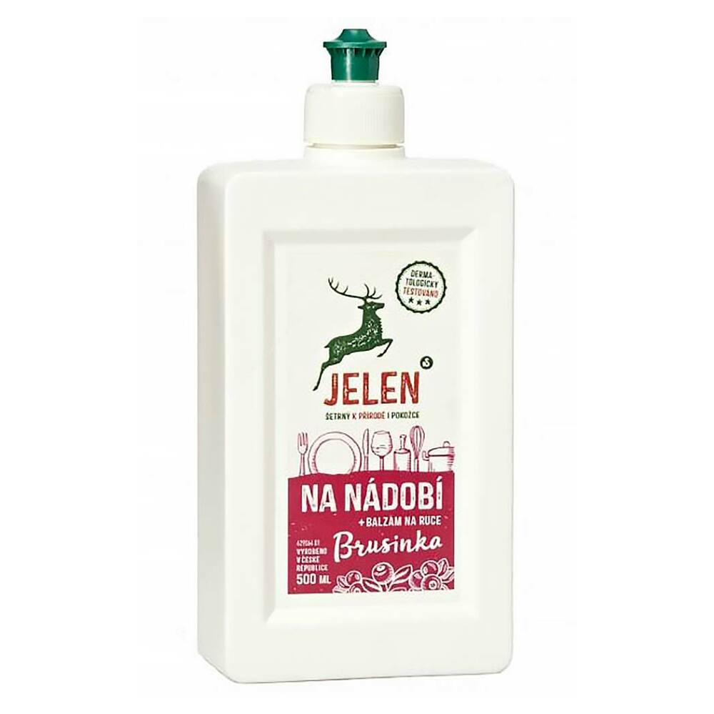 JELEN na nádobí brusinka s balzámem na ruce 500 ml