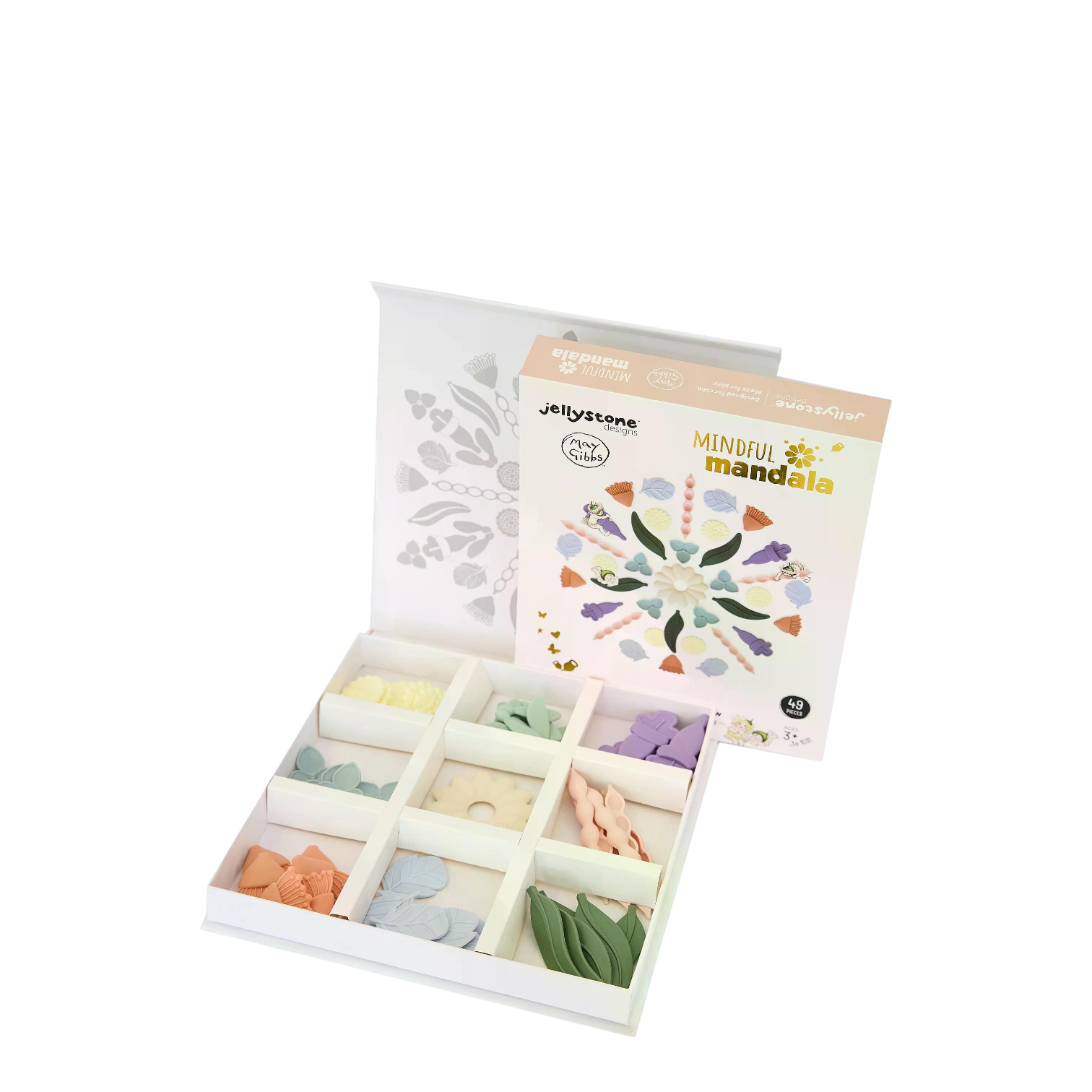 Jellystone Designs Senzorická antistresová mandala pro děti, pastelová