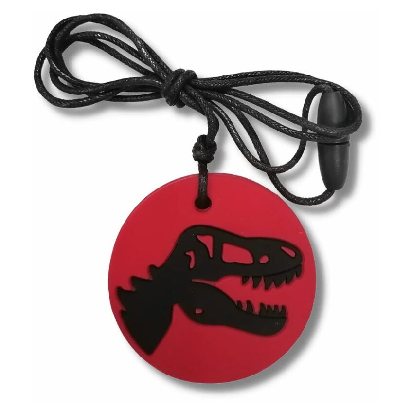 JELLYSTONE Uklidňující přívěsek dinosaurus červený